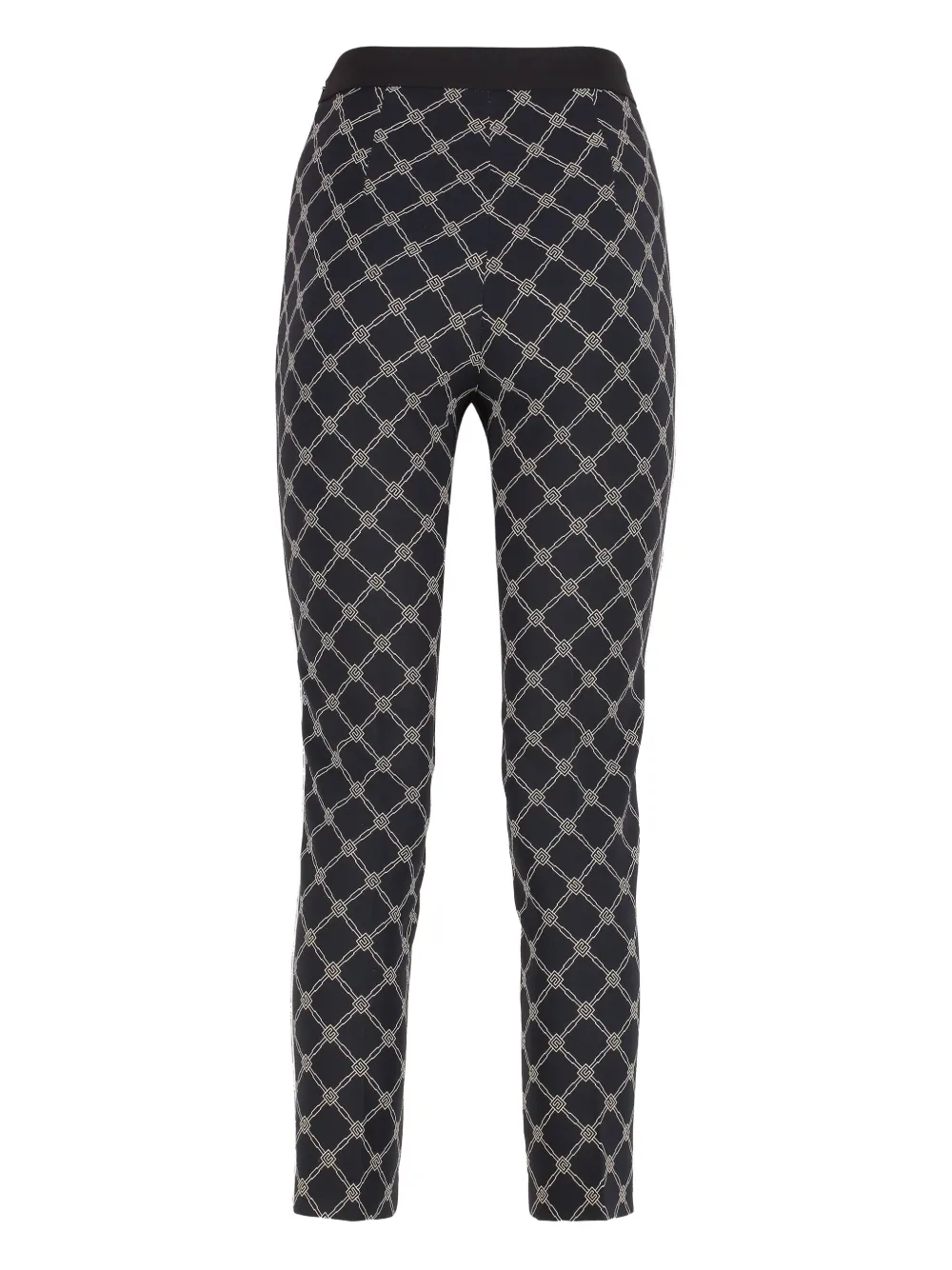 Elisabetta Franchi geometric-print trousers Zwart