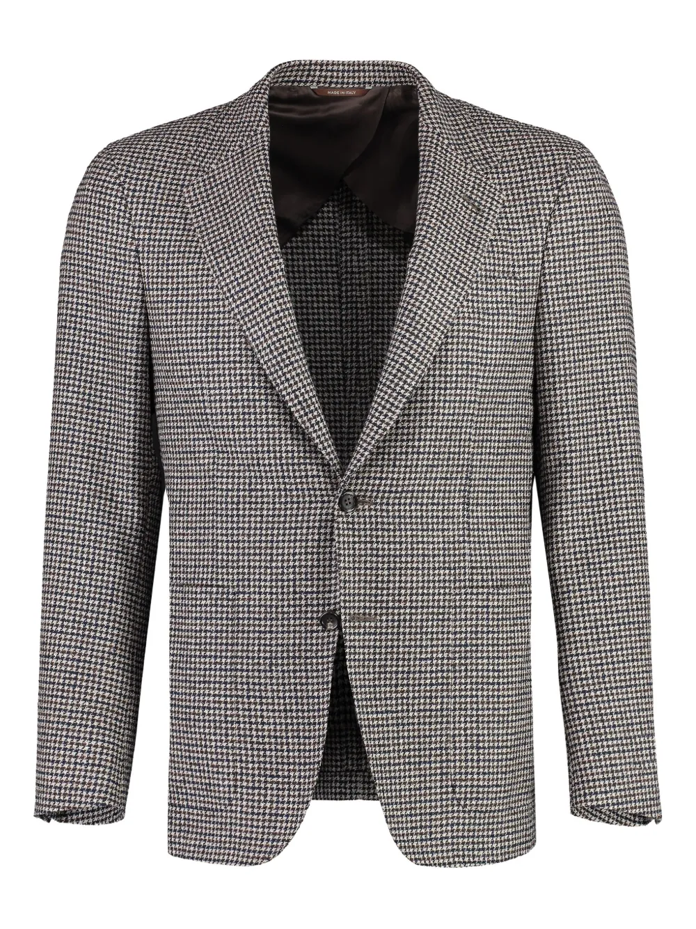 Canali houndstooth single-breasted blazer Zwart