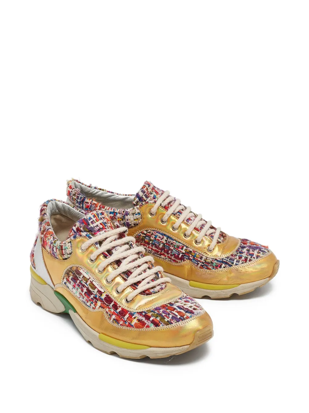 CHANEL Pre-Owned tweed-panelled sneaker | Image 2