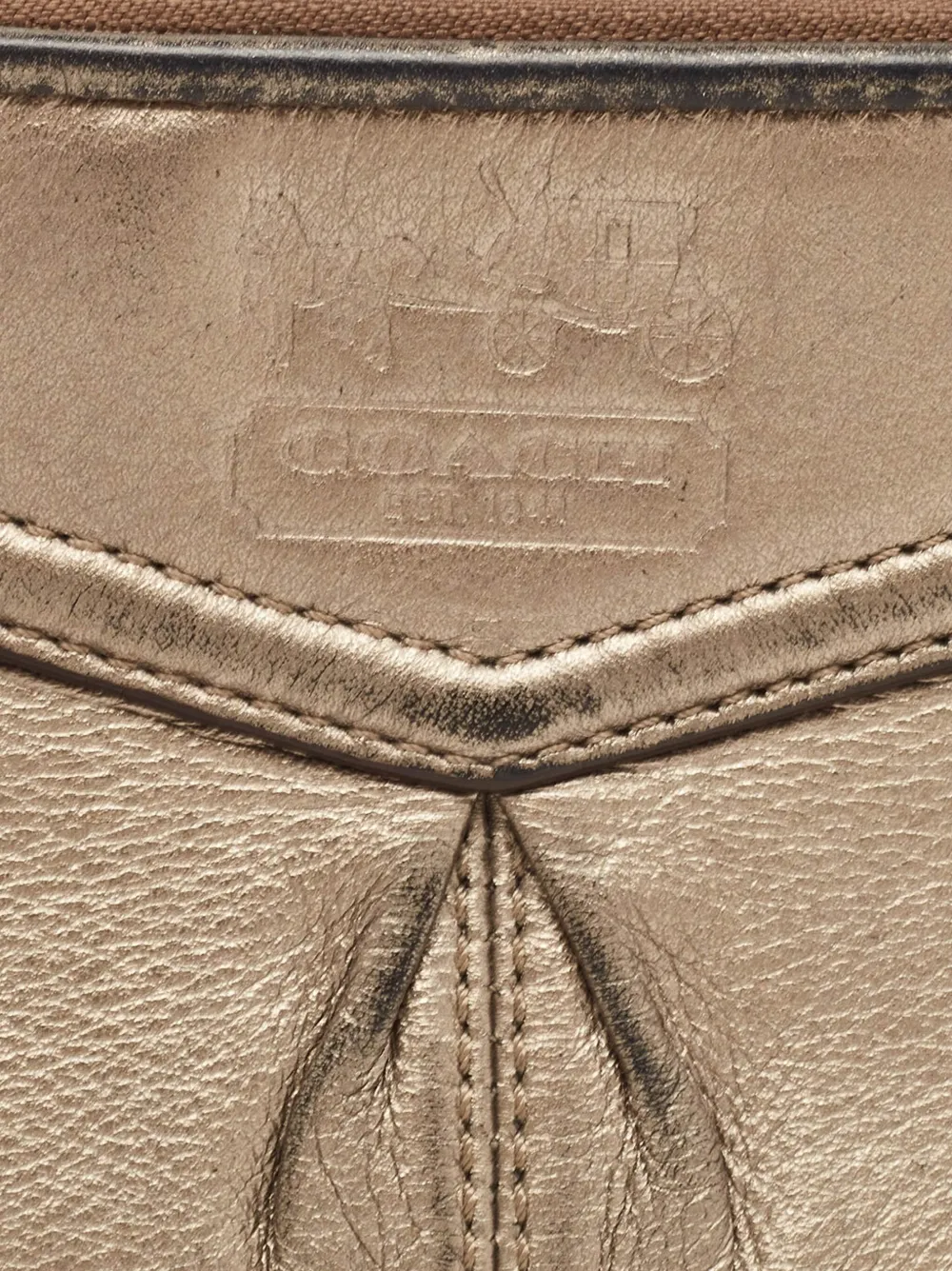 Pre-owned Coach Vintage Metallic Leather Clutch Bag