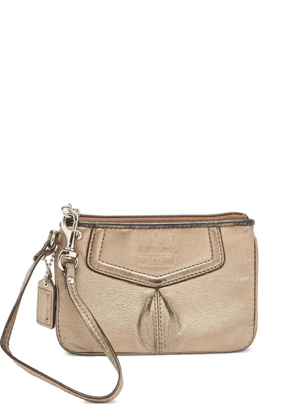 Pre-owned Coach Vintage Metallic Leather Clutch Bag