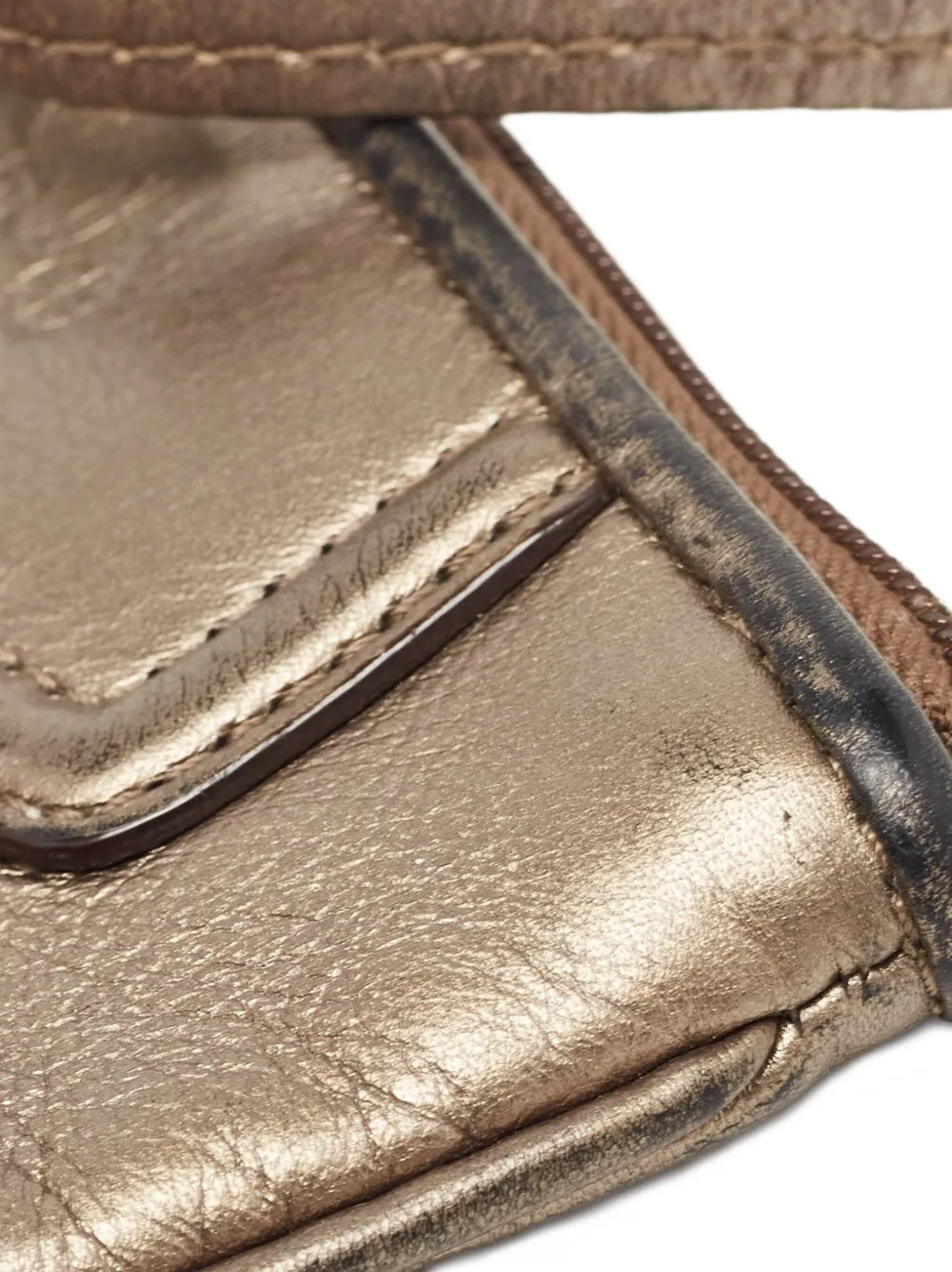Pre-owned Coach Vintage Metallic Leather Clutch Bag