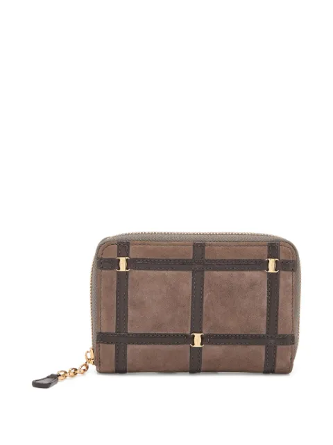 Ferragamo Pre-Owned suede check-pattern wallet