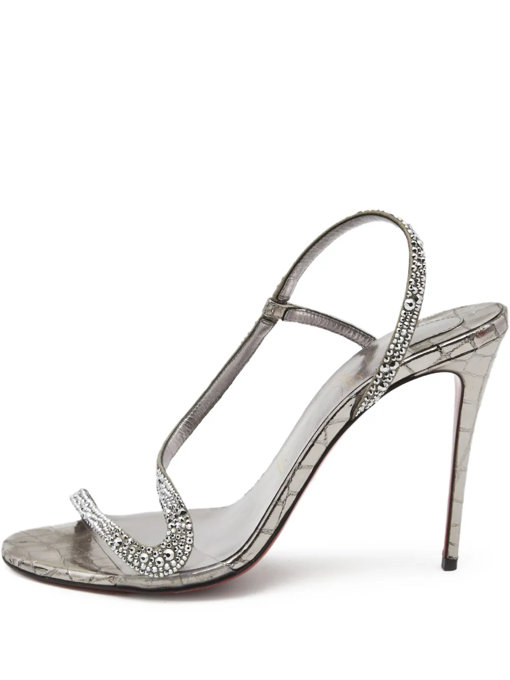 Christian Louboutin Pre-Owned 105mm crystal-embellished sandals | Grey | Image 1