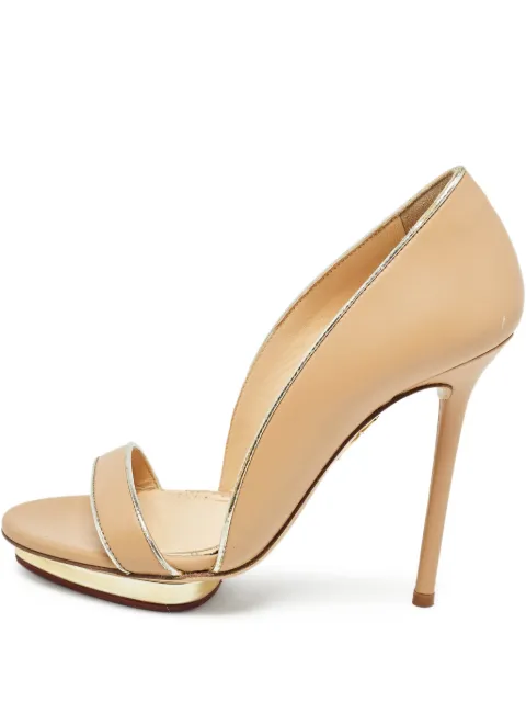 Charlotte Olympia sandales pre-owned 115 mm à bords métallisés