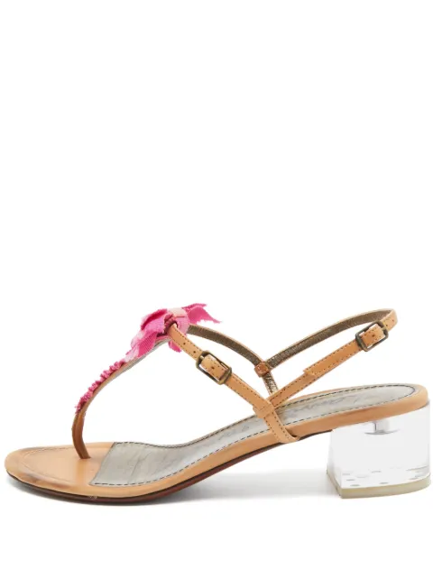 Lanvin Pre-Owned 40mm ruffled thong sandals