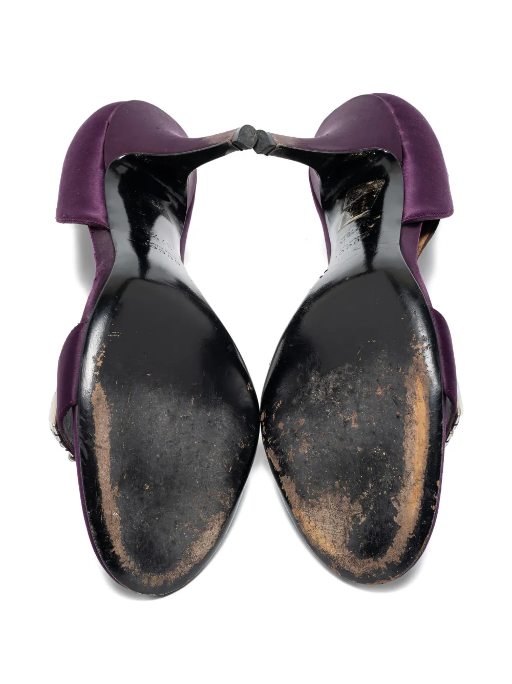 Gucci Pre-Owned ビジューサテンサンダル | パープル | FARFETCH JP