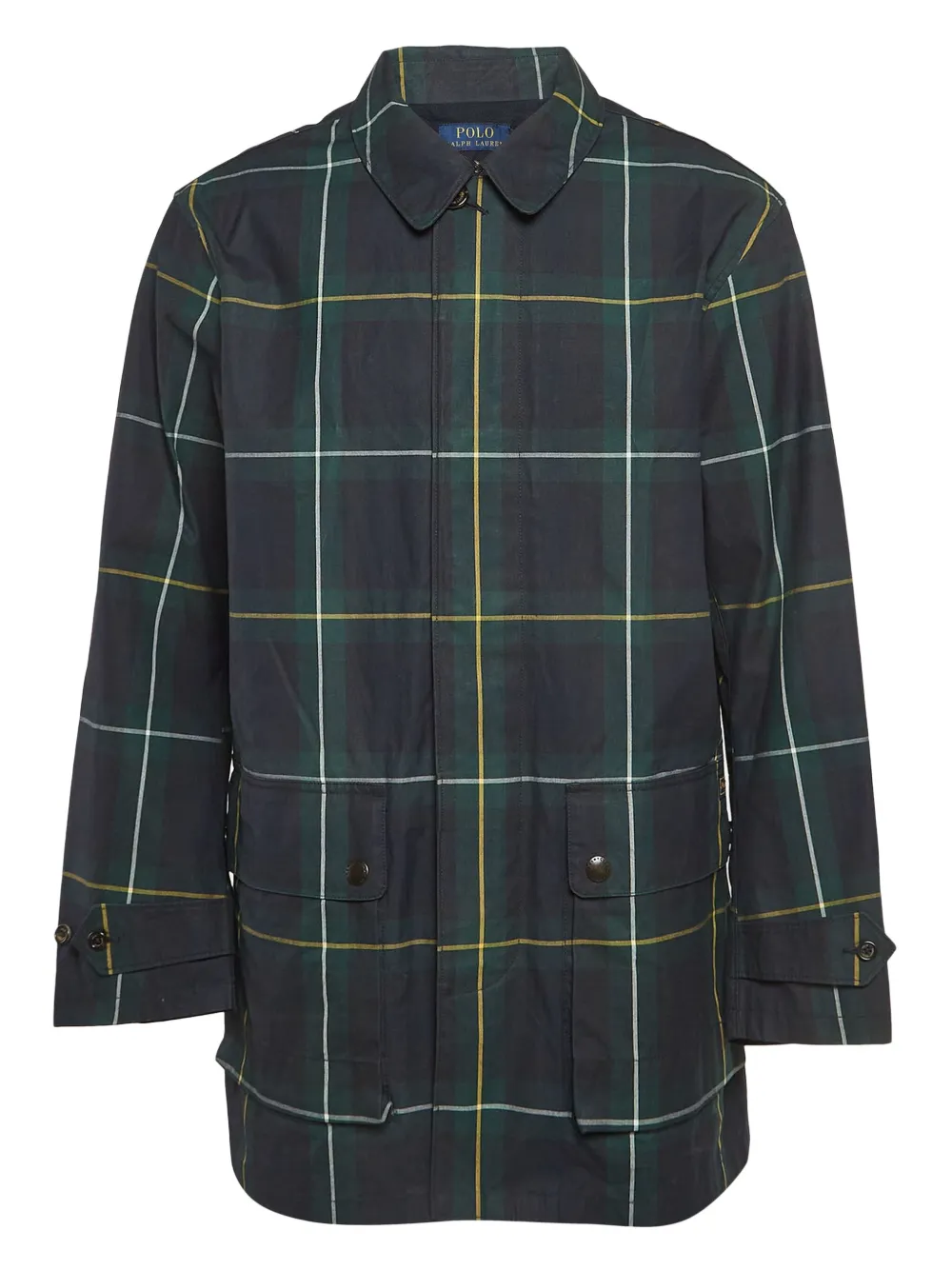 Polo Ralph Lauren Vintage Beaufort checked button-up coat | Blue | Image 1