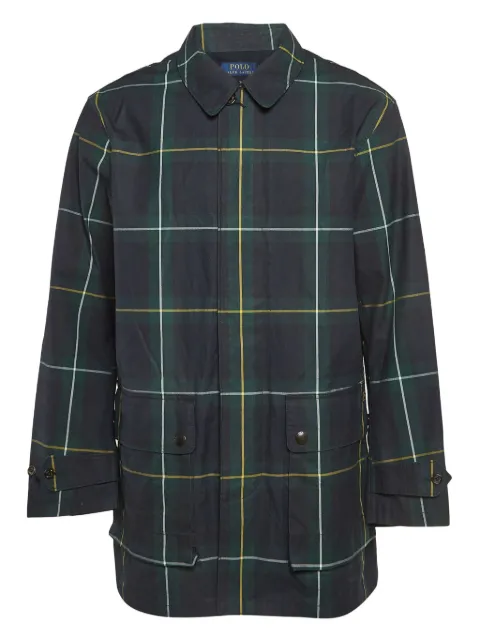Polo Ralph Lauren Vintage abrigo Beaufort a cuadros y botones