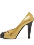 CHANEL Pre-Owned 120mm metallic pumps - Yellow