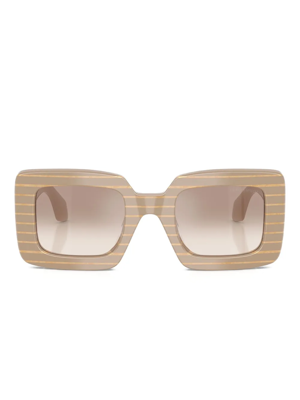 Giorgio Armani striped oversized-frame sunglasses · 48