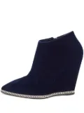 Giuseppe Zanotti pre-owned 110mm velvet boots - Blue