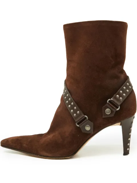 Sergio Rossi pre-owned 75mm spike-embellished boots