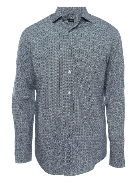 Ermenegildo Zegna Vintage geometric-pattern cotton shirt