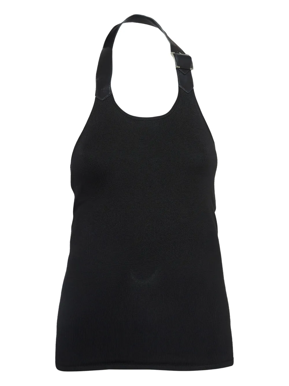 pre-owned strap rib knit tank top
