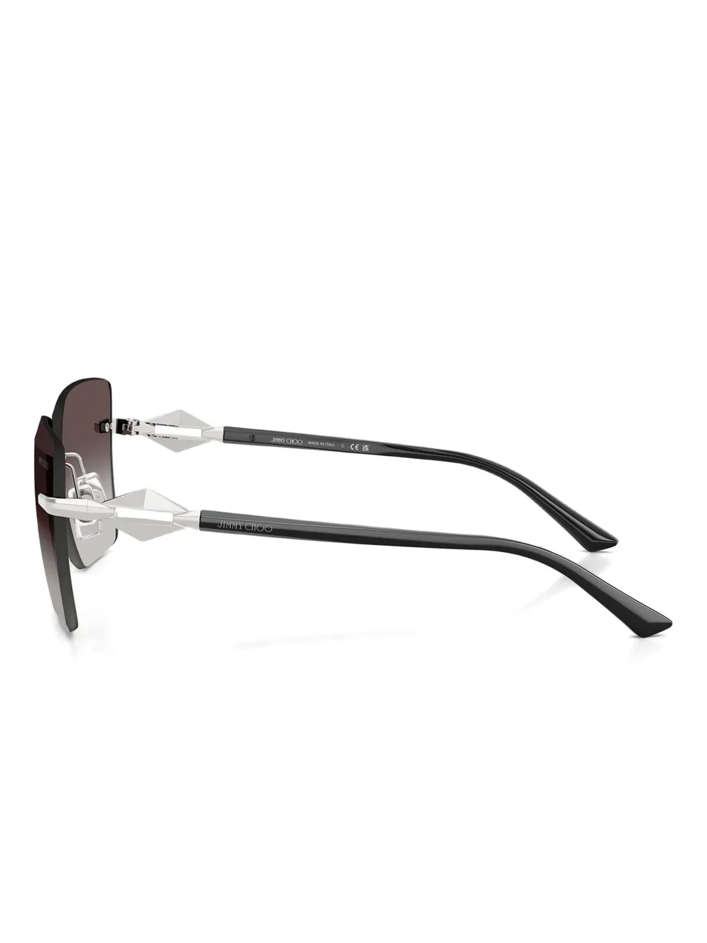Jimmy Choo Eyewear rimless square sunglasses Zilver