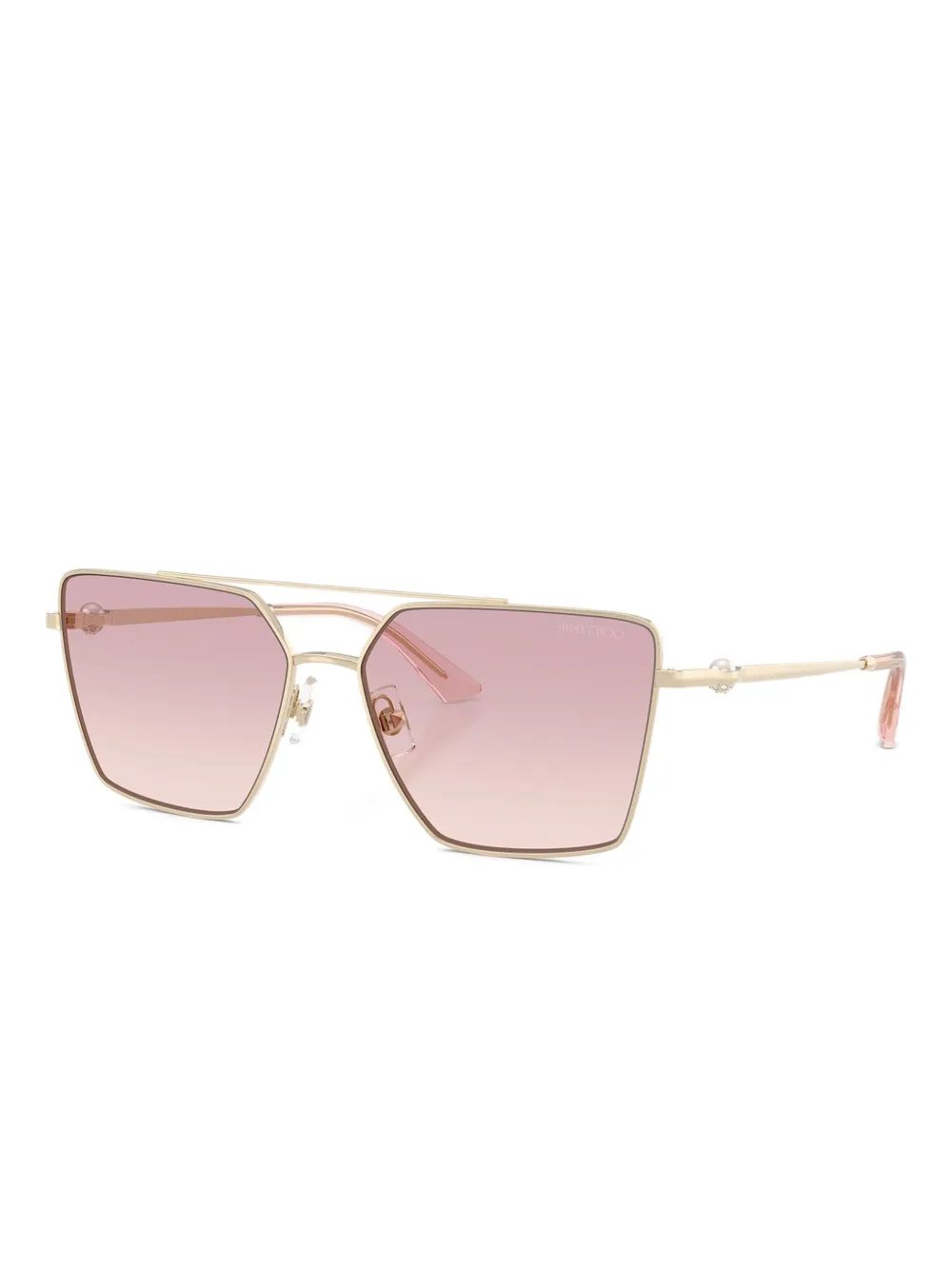 Jimmy Choo Eyewear Occhiali da sole squadrati - Oro