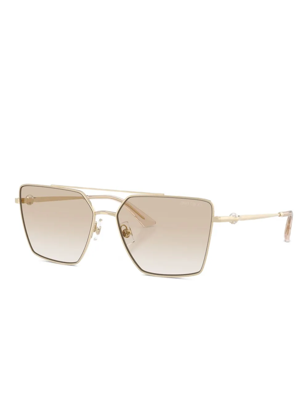  Jimmy Choo Eyewear Square-frame Sunglasses - Gold 