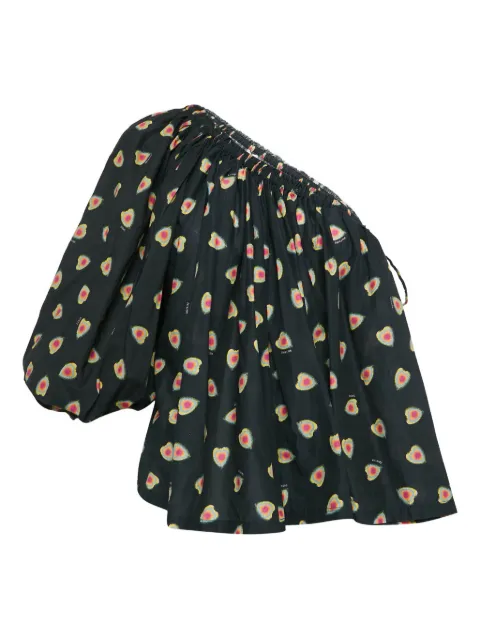 Zadig&Voltaire heart-print one-shoulder top