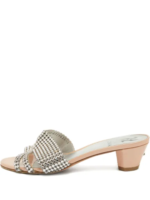Gina crystal-embellishment leather sandals