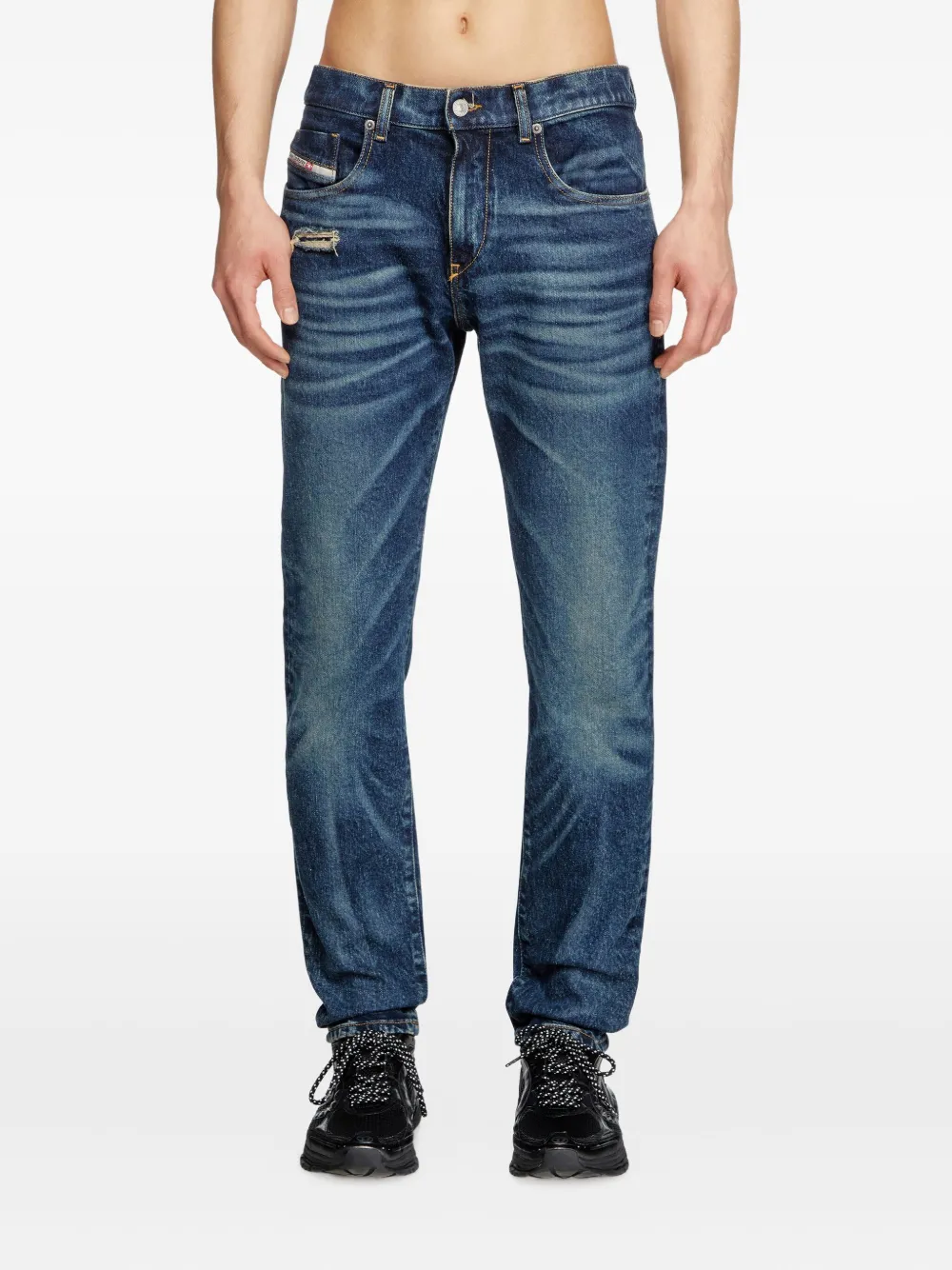 Diesel Slim-fit jeans Blauw