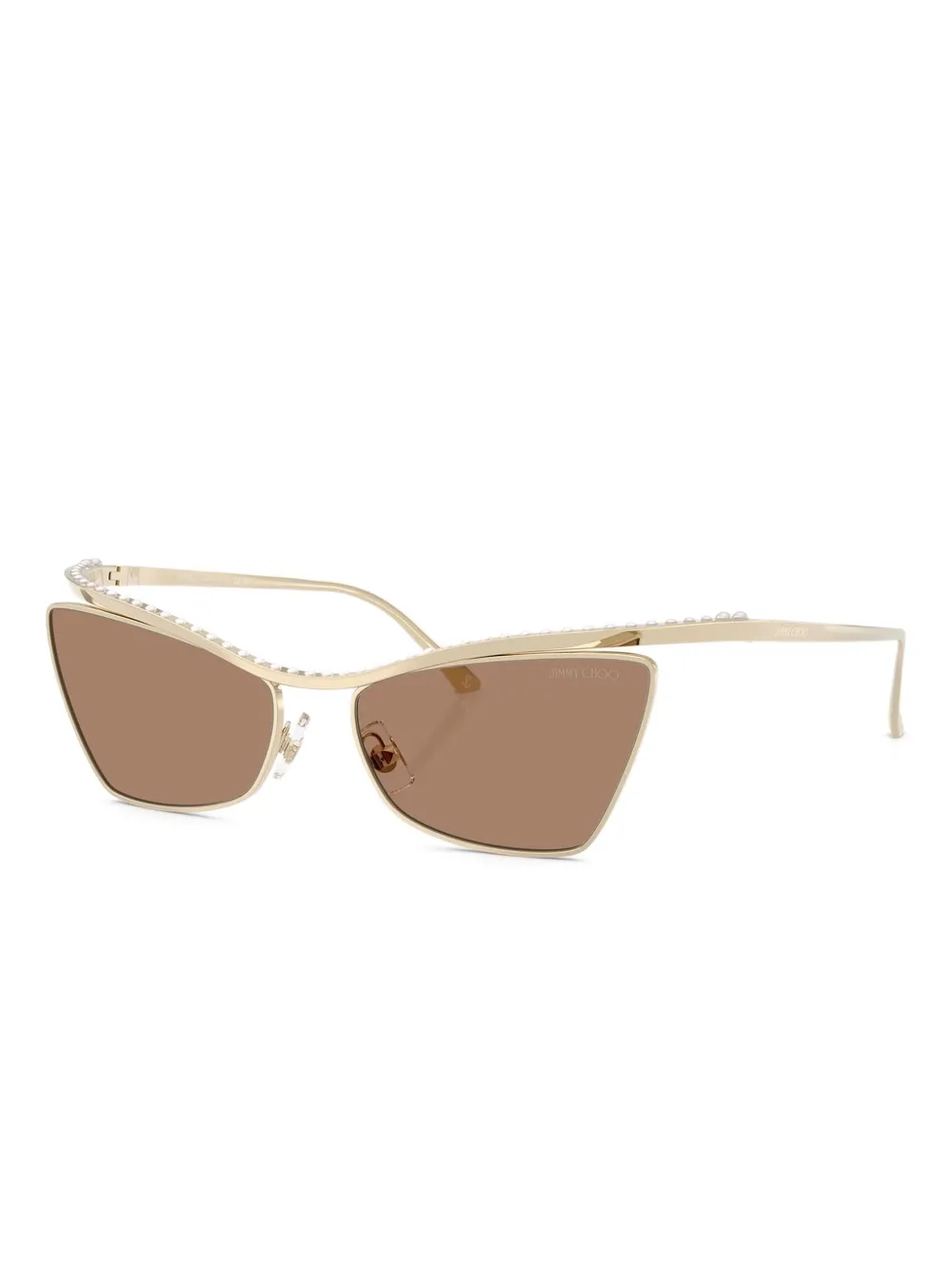 Jimmy Choo Eyewear Occhiali da sole cat-eye con cristalli - Oro