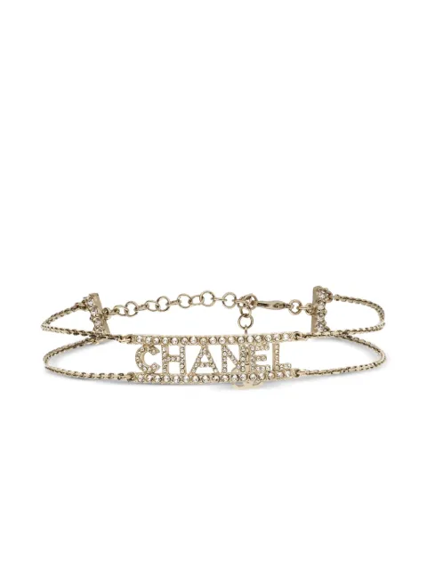 CHANEL Pre-Owned Halsketting verfraaid met kristallen