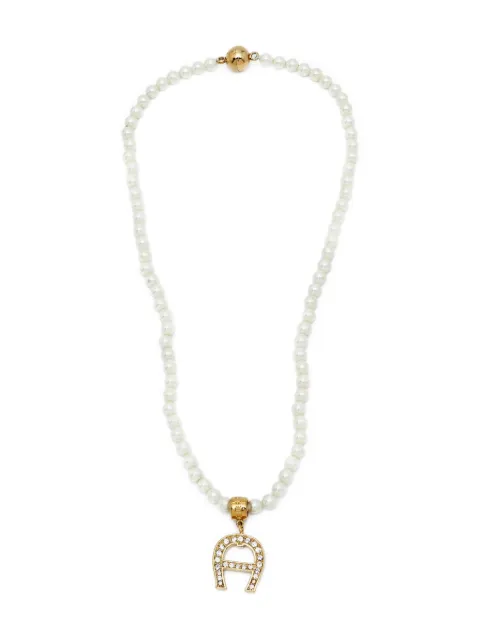 Aigner Vintage pearl-detailing necklace