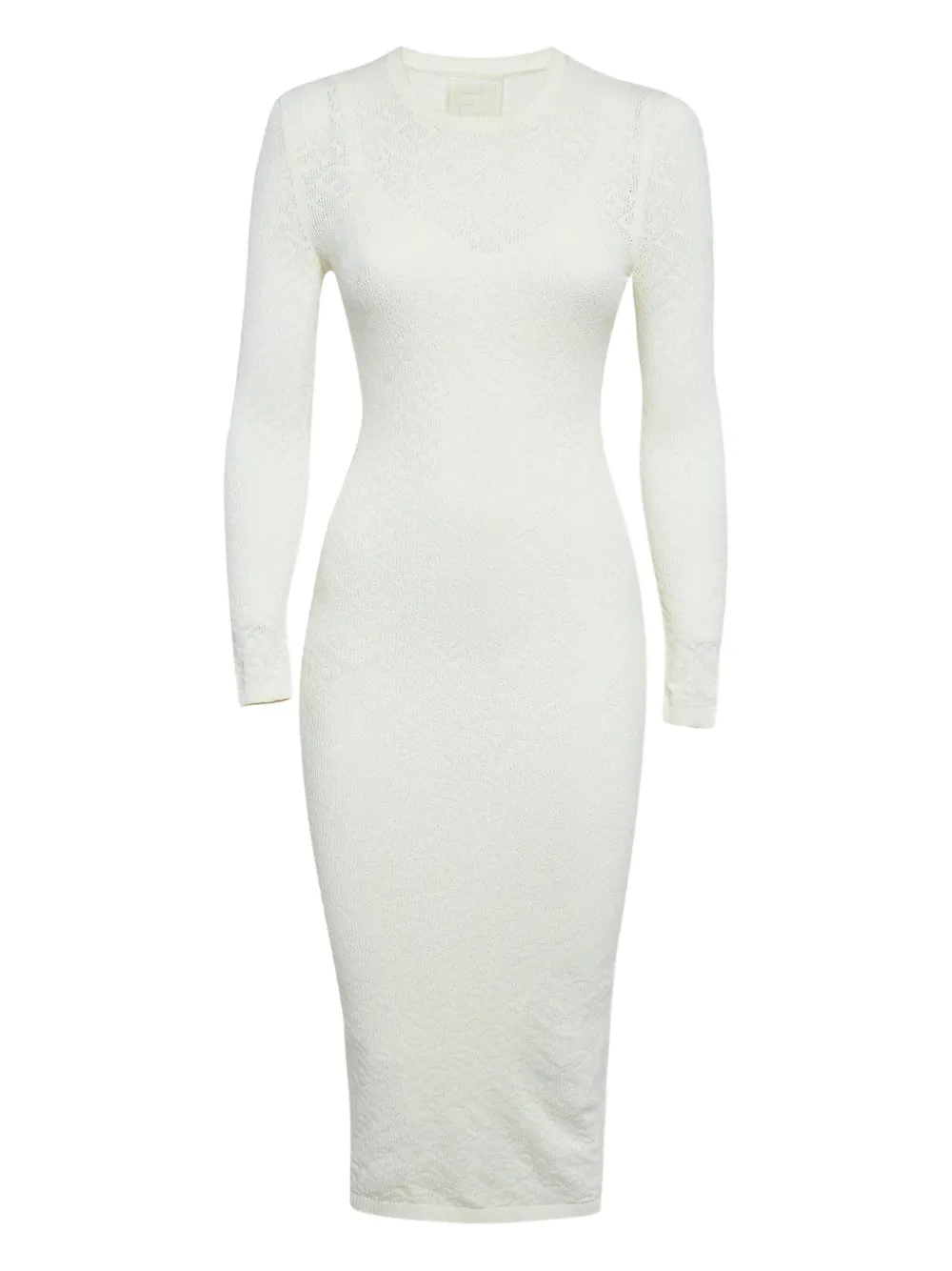 Fendi Pre-Owned long-sleeve knitted midi dress | White | Image 1