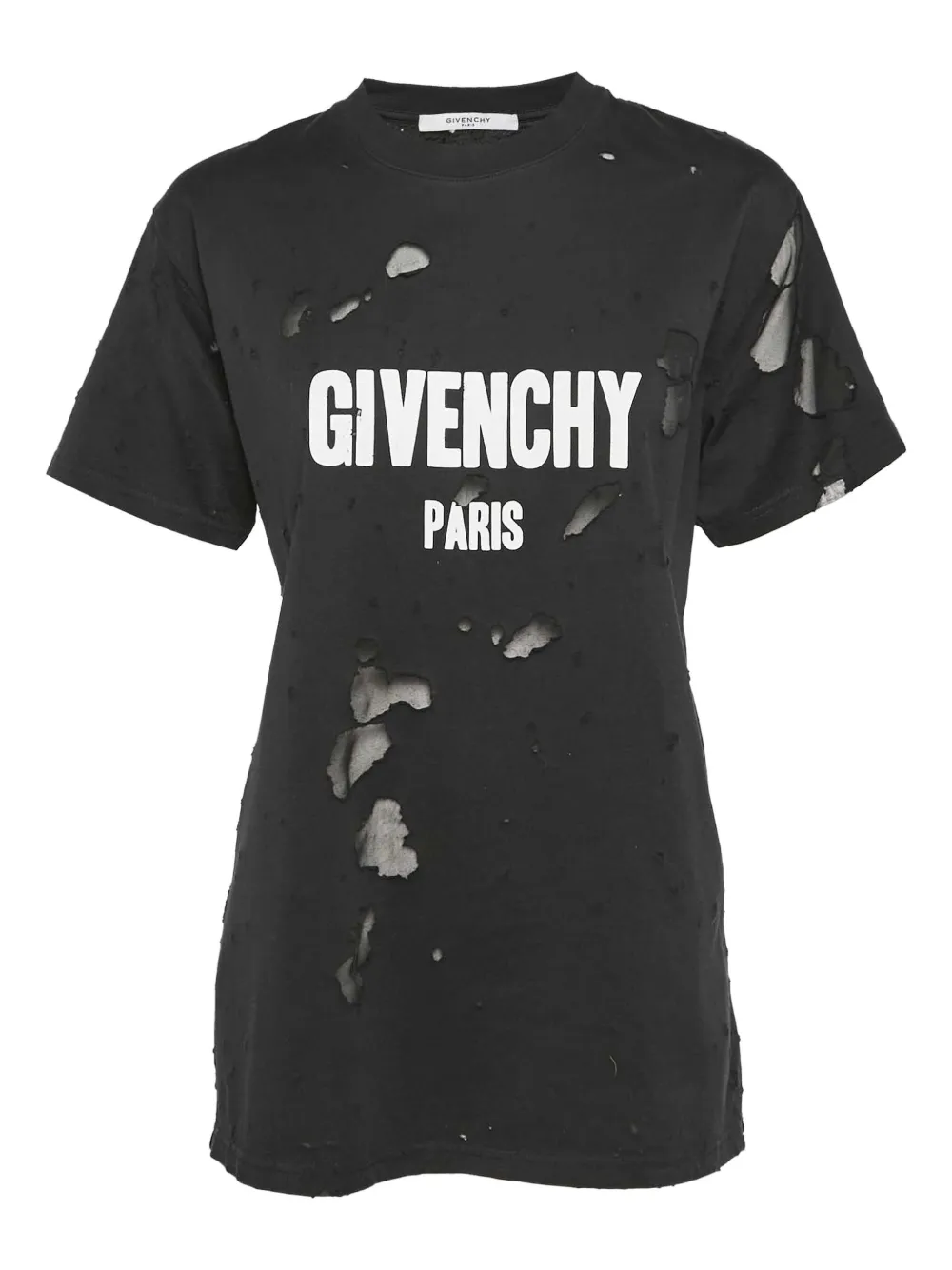 Givenchy Pre-Owned distressed logo-print T-shirt | Black | Image 1