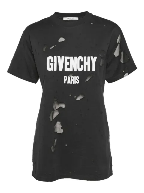 Givenchy Pre-Owned playera con logo estampado y efecto envejecido