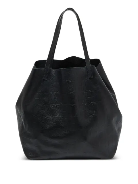 Carolina Herrera Vintage monogram leather tote bag