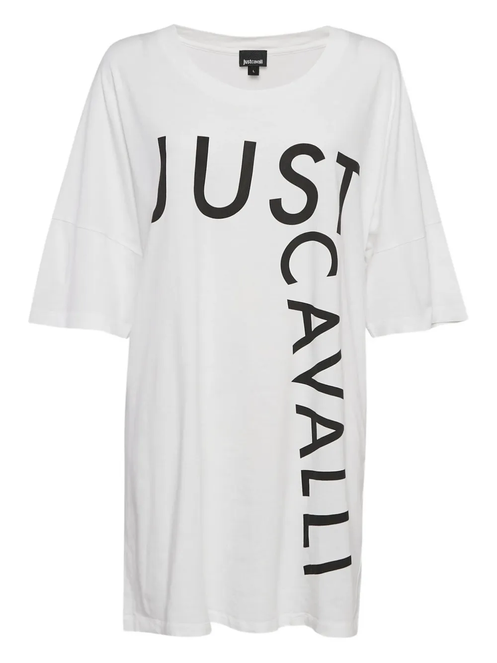 Just Cavalli Vintage プレオウンド ロゴプリントドレス - ホワイト Just Cavalli Vintage プレオウンド ロゴプリントドレス - ホワイト