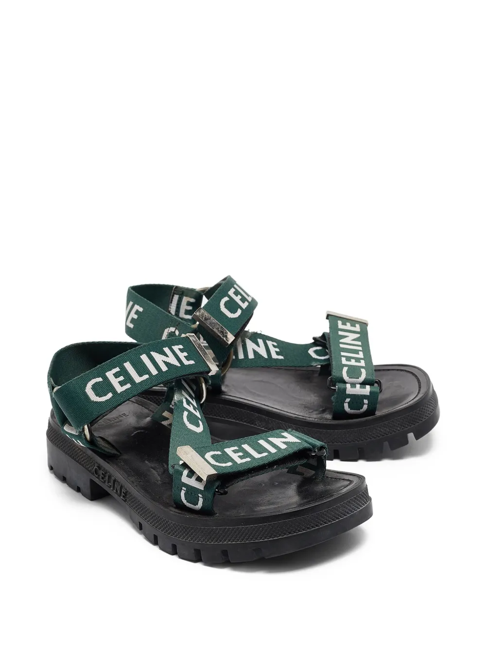 Céline Pre-Owned logo-embellished flat sandals | Image 2