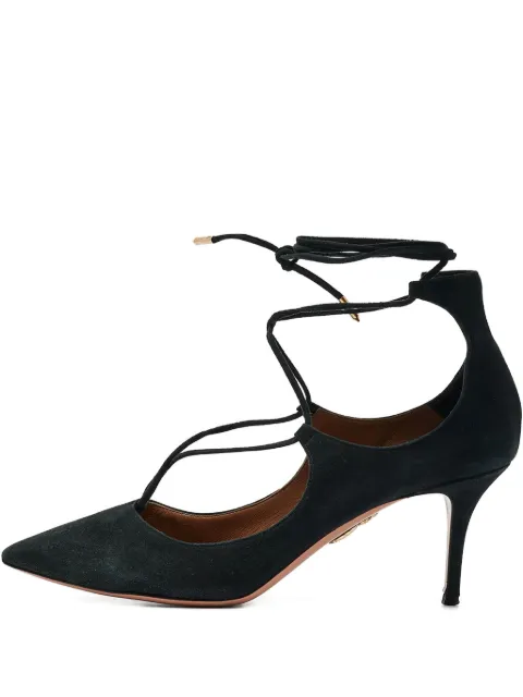 Aquazzura pre-owned 80mm suede pumps