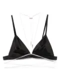 Maison Close Glow triangle bikini top - Black