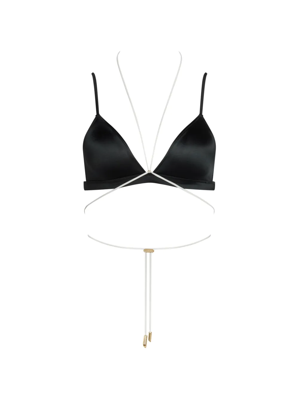Maison Close Glow triangle bikini top - Nero