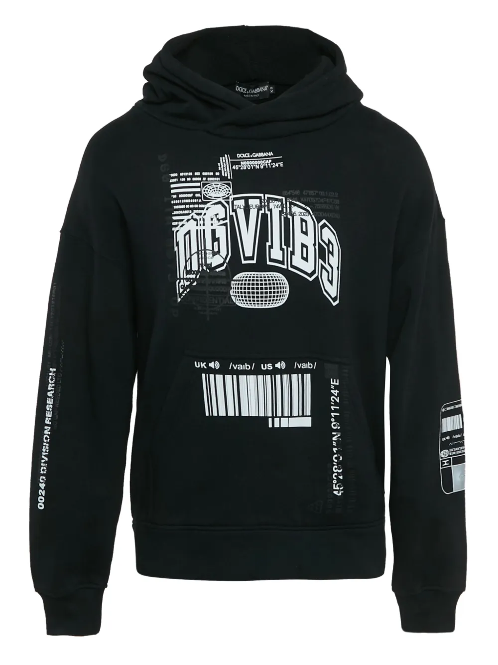 Dolce & Gabbana Pre-Owned graphic-print hoodie | Black | Image 1