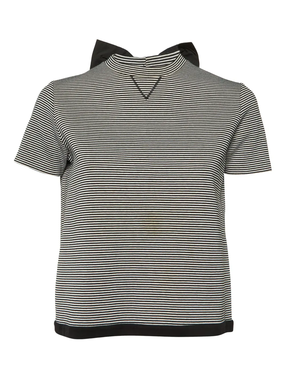 Valentino Pre-Owned striped T-shirt | Black | Image 1