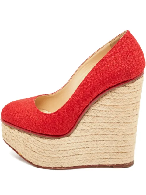 Charlotte Olympia rope wedge pumps