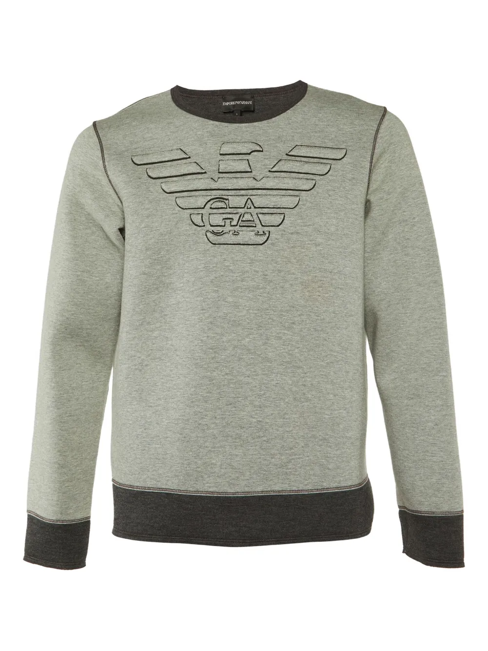 Emporio Armani Pre-Owned logo-appliqué sweatshirt | Grey | Image 1