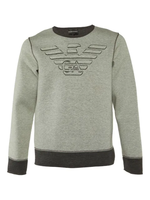 Emporio Armani Pre-Owned logo-appliqué sweatshirt