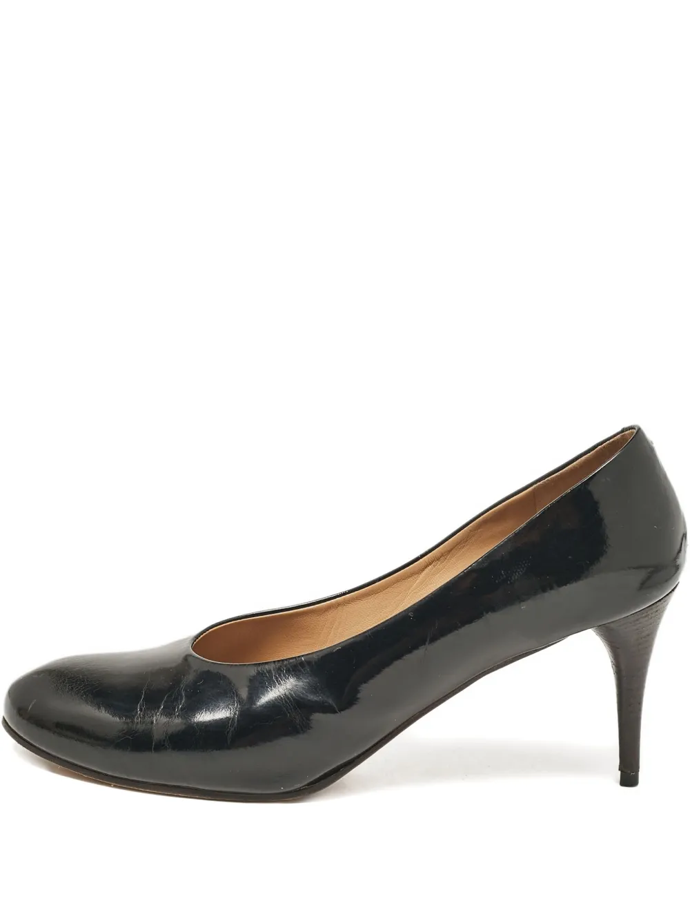 Chloé Pre-Owned round-toe leather pumps | Black | Image 1