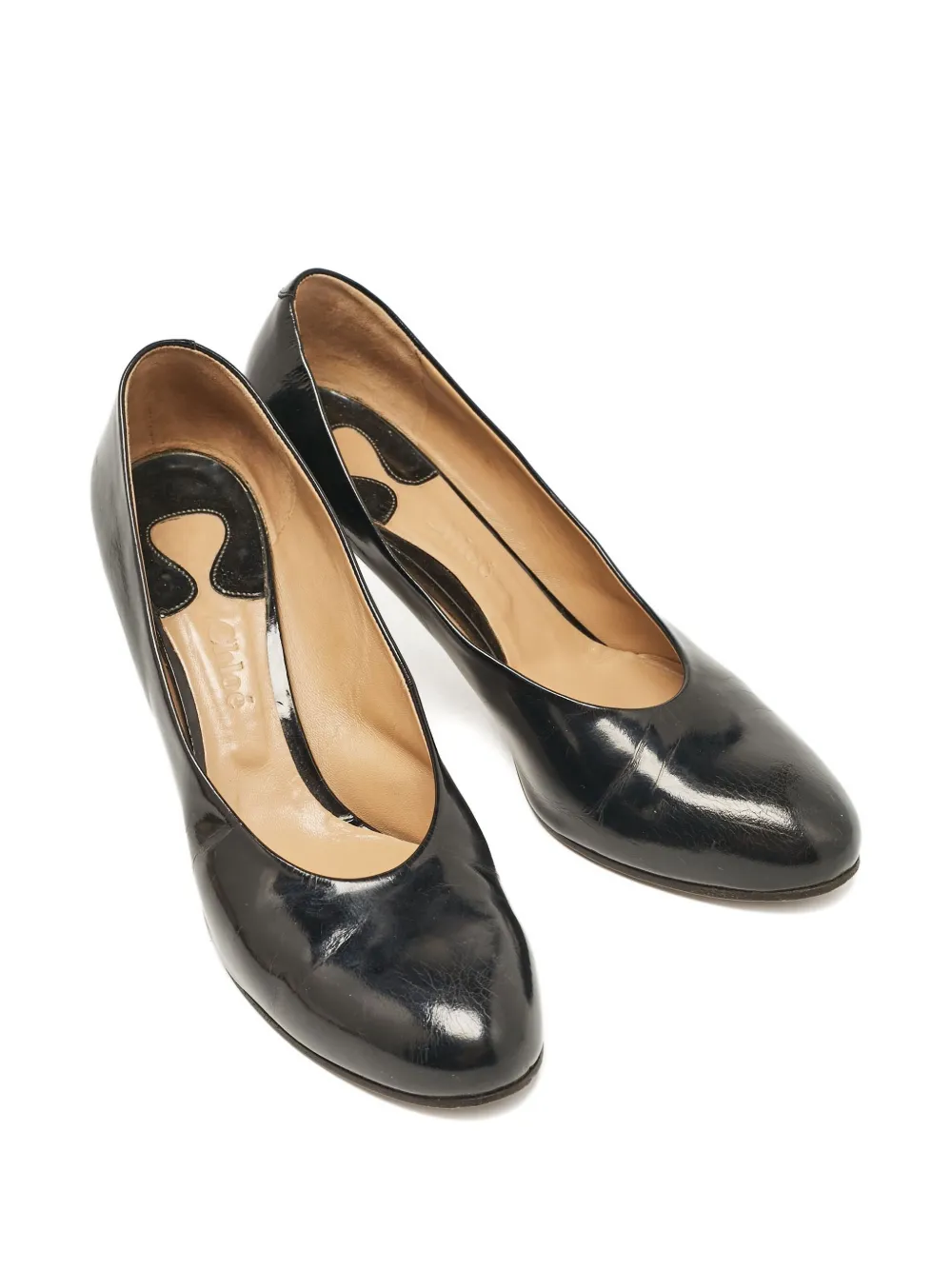 Chloé Pre-Owned round-toe leather pumps | Image 2