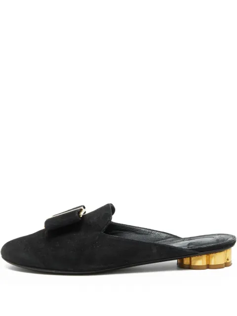 Ferragamo Pre-Owned Vara suede mules