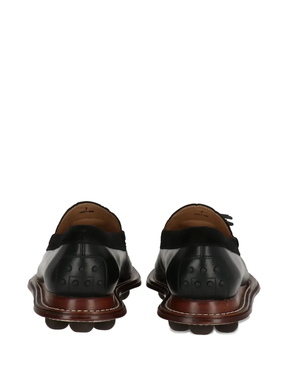 Tod's tassel-embellished bubble sole loafers Black