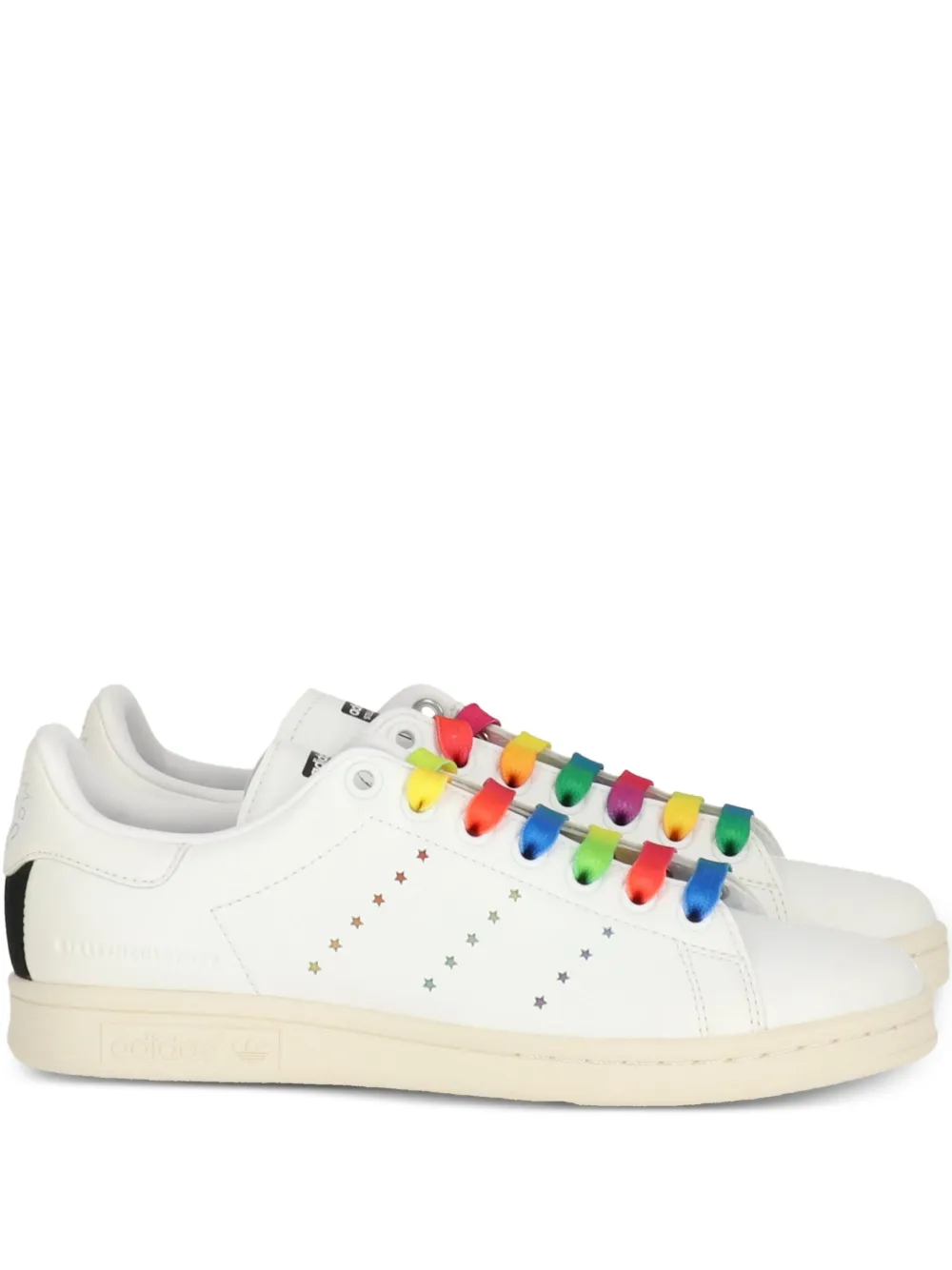 Stella McCartney x Stan Smith vegan star-detail rainbow-lace sneakers White
