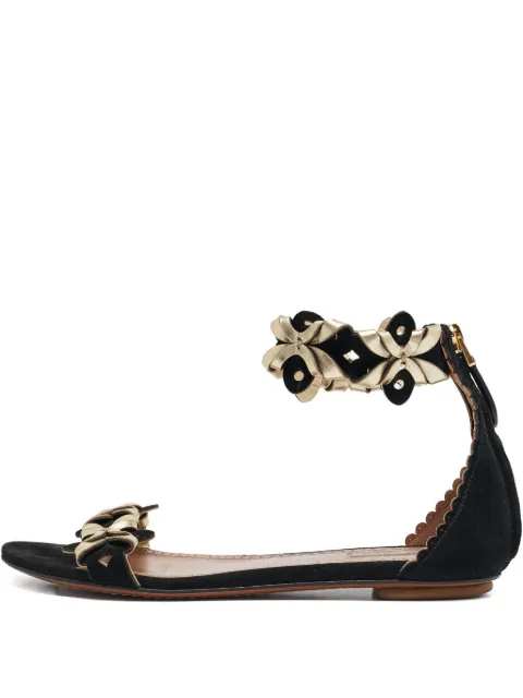 Alaïa Pre-Owned suede flat sandals