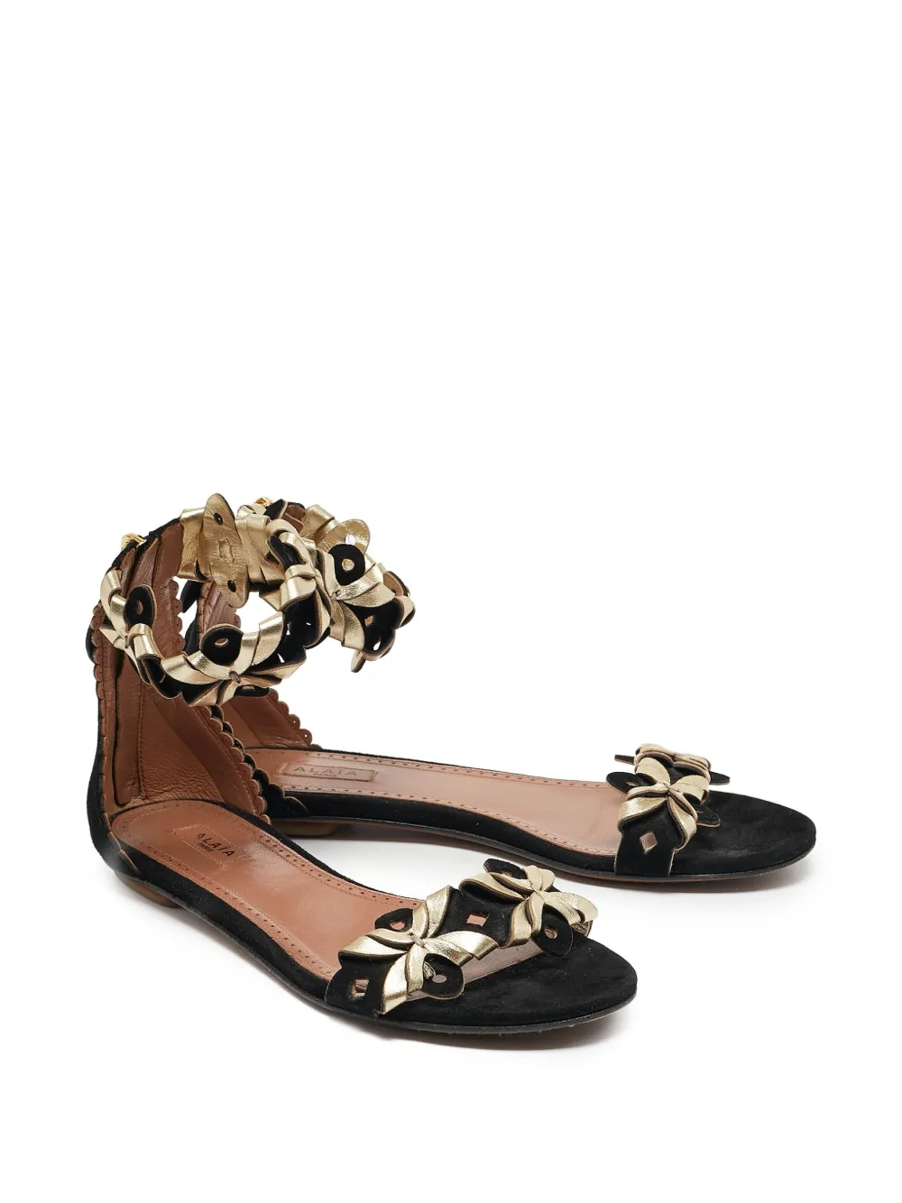 Alaïa Pre-Owned suede flat sandals | Image 2