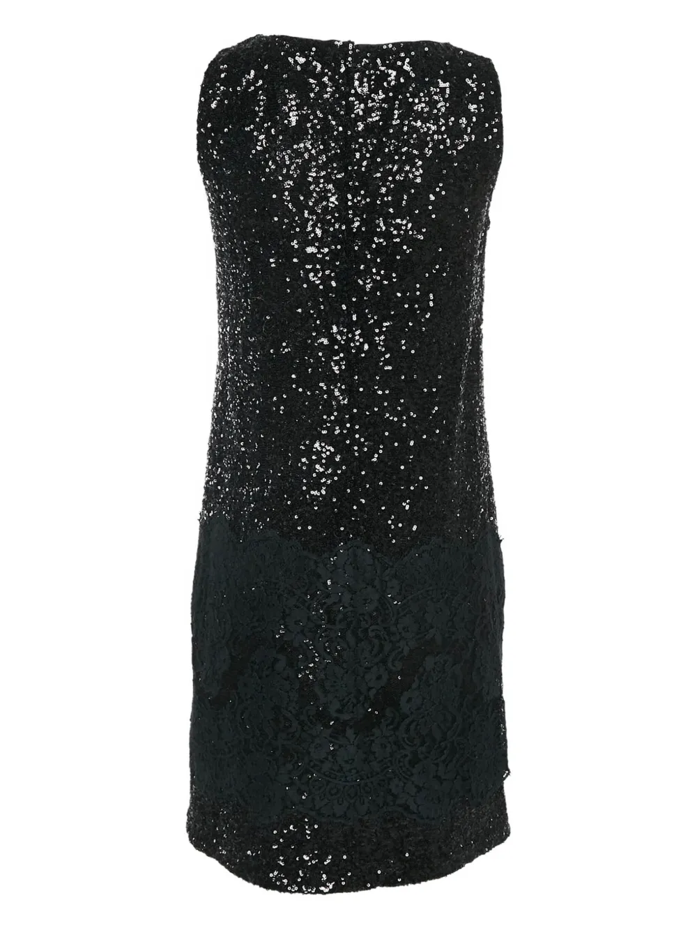 Dolce & Gabbana Pre-Owned Mini-jurk met pailletten en kant Zwart